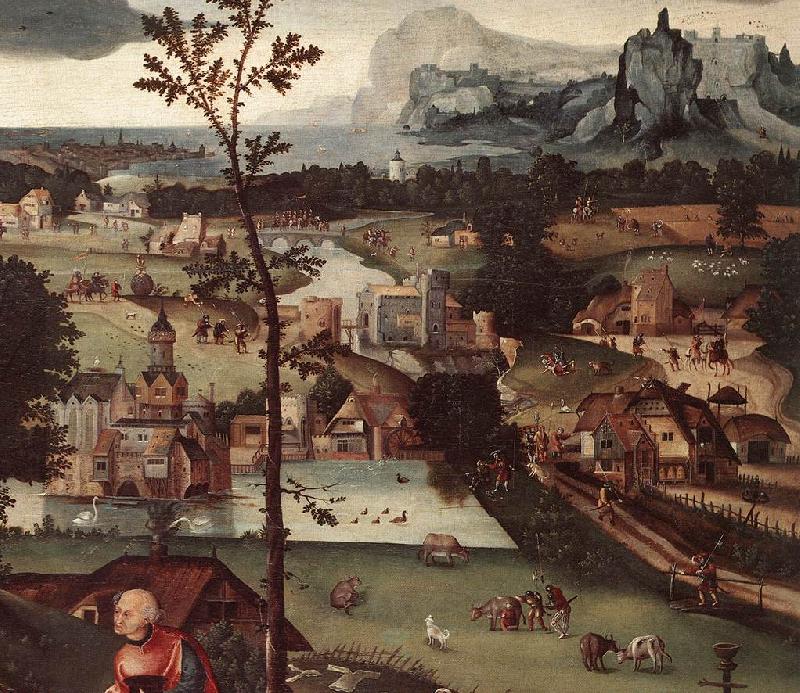 PATENIER, Joachim Landscape with the Rest on the Flight (detail) a Germany oil painting art